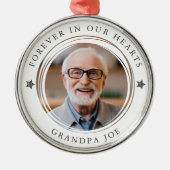 永遠に私たちのハート悔やみや弔慰記念写真 メタルオーナメント (正面)