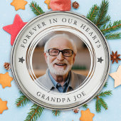 永遠に私たちのハート悔やみや弔慰記念写真 メタルオーナメント