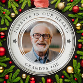 永遠に私たちのハート悔やみや弔慰記念写真 メタルオーナメント