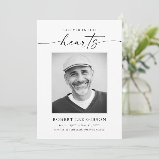 永遠に私たちのハート悔やみや弔慰 サンキューカード (スタンド正面)