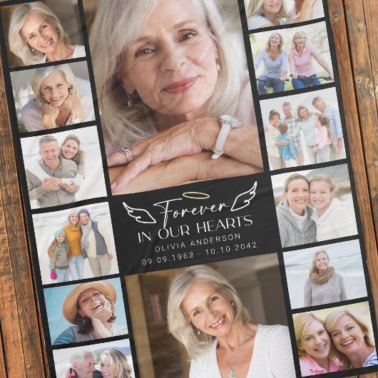 永遠に私たちのハート数々のでPhoto Collageメモリアル フリースブランケット