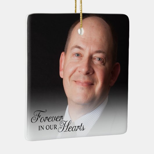 永遠に私たちのハート父で記念写真 セラミックオーナメント (右)