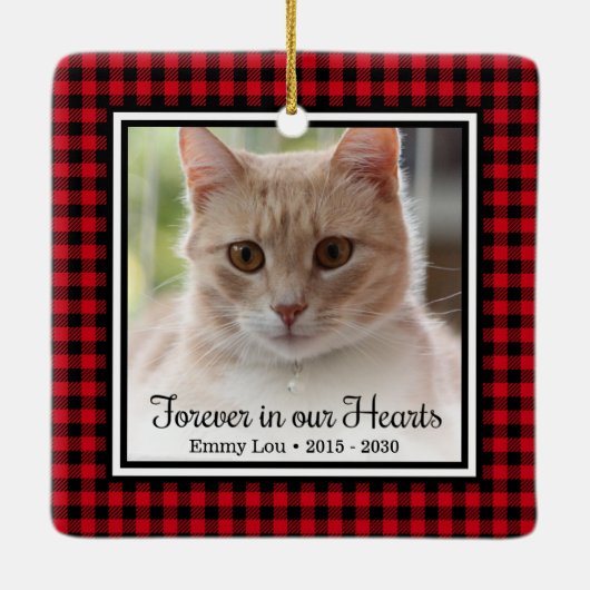永遠に私たちのハート猫 セラミックオーナメント (裏面)