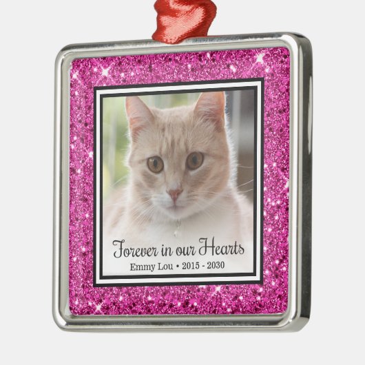 永遠に私たちのハート猫 メタルオーナメント (左)