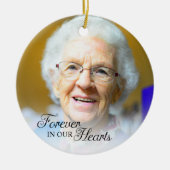 永遠に私たちのハート祖母の記念写真 セラミックオーナメント (正面)