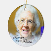 永遠に私たちのハート祖母の記念写真 セラミックオーナメント (左)