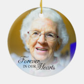 永遠に私たちのハート祖母の記念写真 セラミックオーナメント (裏面)
