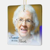 永遠に私たちのハート祖母の記念写真 セラミックオーナメント (左)