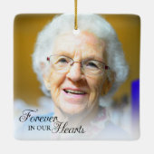 永遠に私たちのハート祖母の記念写真 セラミックオーナメント (裏面)