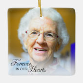 永遠に私たちのハート祖母の記念写真 セラミックオーナメント (正面)