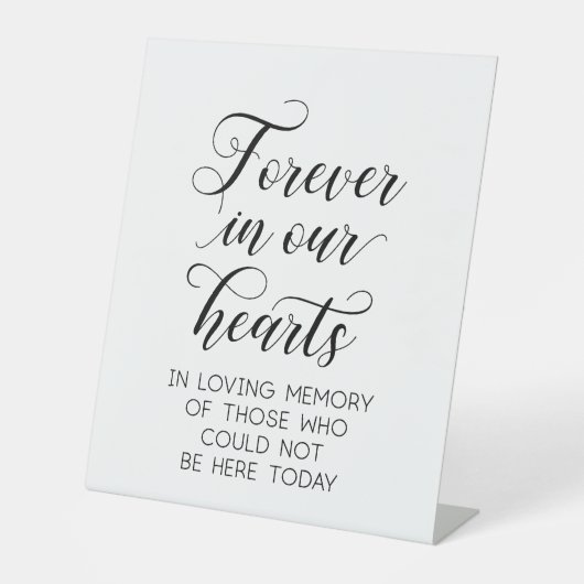 永遠に私たちのハート結婚の記念碑に 台座サイン (正面)