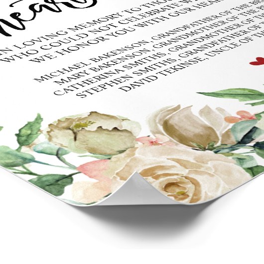 永遠に私たちのハート結婚の記念表看板に ポスター (角)