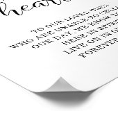 永遠に私たちのハート結婚記念碑のサイン ポスター (角)