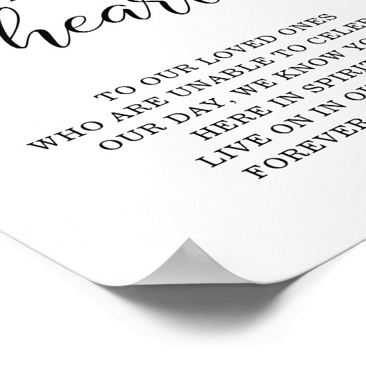 永遠に私たちのハート結婚記念碑のサイン ポスター (角)