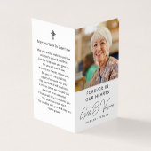 永遠に私たちのハート葬儀の写真祈りの言葉カード (外部)