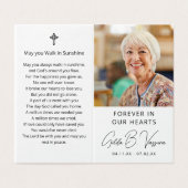 永遠に私たちのハート葬儀の写真祈りの言葉カード (外部フラット)