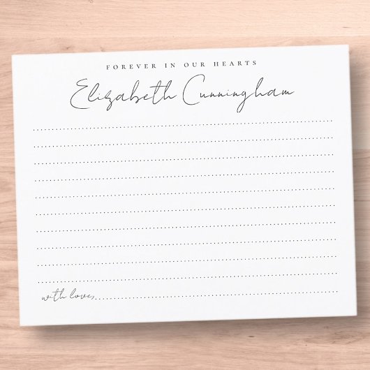 永遠に私たちのハート葬儀の出席カード