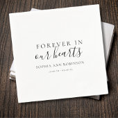 永遠に私たちのハート葬儀の記念碑 スタンダードカクテルナプキン