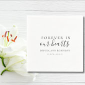 永遠に私たちのハート葬儀の記念碑 スタンダードカクテルナプキン