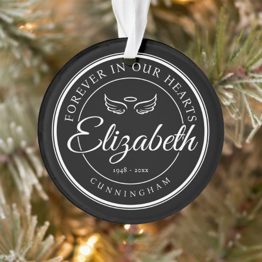 永遠に私たちのハート葬儀エンジェルウィング オーナメント (ツリー)