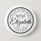 永遠に私たちのハート葬儀エンジェルウィング 缶バッジ (正面)