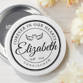 永遠に私たちのハート葬儀エンジェルウィング 缶バッジ