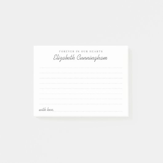 永遠に私たちのハート葬儀シックな共有Aメモリ ポストイット (正面)