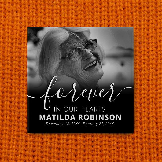 永遠に私たちのハート葬儀フォトボタン 缶バッジ