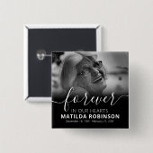 永遠に私たちのハート葬儀フォトボタン 缶バッジ (正面&裏面)