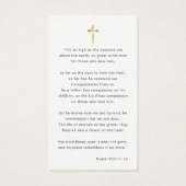 永遠に私たちのハート葬儀フォト祈りの言葉カード (裏面)