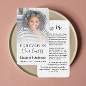 永遠に私たちのハート葬儀フォト祈りの言葉カード