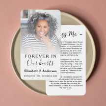 永遠に私たちのハート葬儀フォト祈りの言葉カード