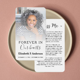 永遠に私たちのハート葬儀フォト祈りの言葉カード