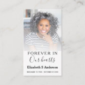 永遠に私たちのハート葬儀フォト祈りの言葉カード エンクロージャーカード (正面)