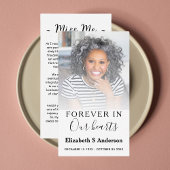 永遠に私たちのハート葬儀フォト祈りの言葉カード エンクロージャーカード