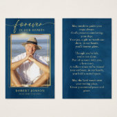 永遠に私たちのハート葬儀フォト祈りの言葉 (正面&裏面)