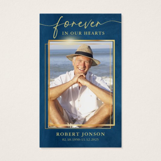 永遠に私たちのハート葬儀フォト祈りの言葉 (正面)