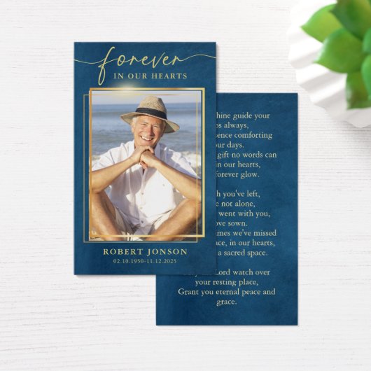 永遠に私たちのハート葬儀フォト祈りの言葉 (デスク)