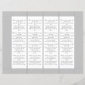 永遠に私たちのハート葬儀ブックマークテンプレート (裏面)