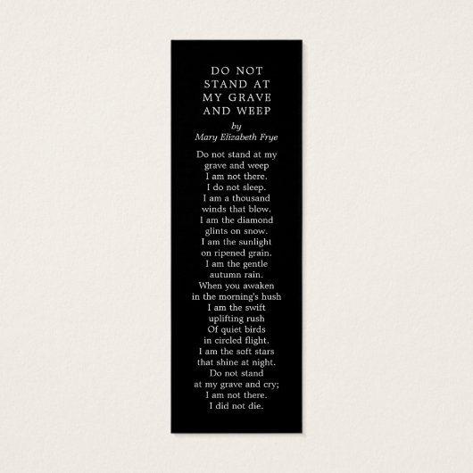 永遠に私たちのハート葬儀ブックマーク (裏面)