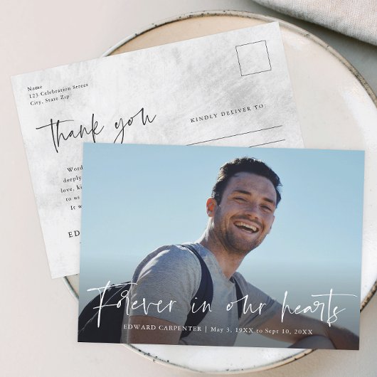 永遠に私たちのハート葬儀メモリアルありがとう ポストカード