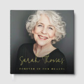 永遠に私たちのハート葬儀メモリアルブラック ゲストブック (正面)