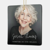 永遠に私たちのハート葬儀メモリアルブラック セラミックオーナメント (左)