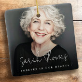 永遠に私たちのハート葬儀メモリアルブラック セラミックオーナメント