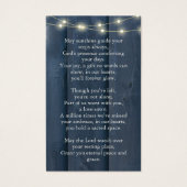 永遠に私たちのハート葬儀メモリアル祈りの言葉カード (裏面)