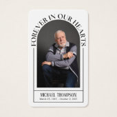 永遠に私たちのハート葬儀メモリアル祈りの言葉カード (正面)