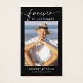 永遠に私たちのハート葬儀メモリアル祈りの言葉カード (正面)