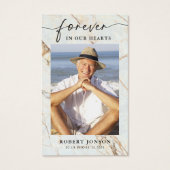 永遠に私たちのハート葬儀メモリアル祈りの言葉カード (正面)