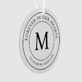 永遠に私たちのハート葬儀モダン記念 オーナメント (正面)