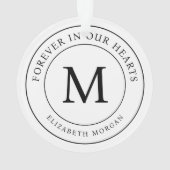 永遠に私たちのハート葬儀モダン記念 オーナメント (裏面)